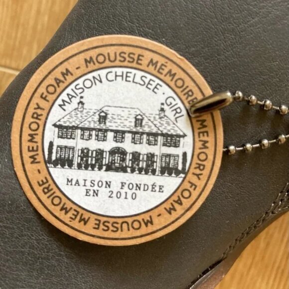 NEW🎁 Leather MAISON CHELSEE GIRL "Tribute" Slate Grey, Treaded, Ankle Boots - Picture 4 of 9